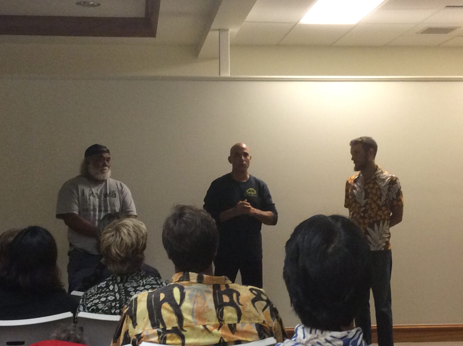 Before the film: Alika Atay, Vincent Mina and Kyle Studer of HFUU.