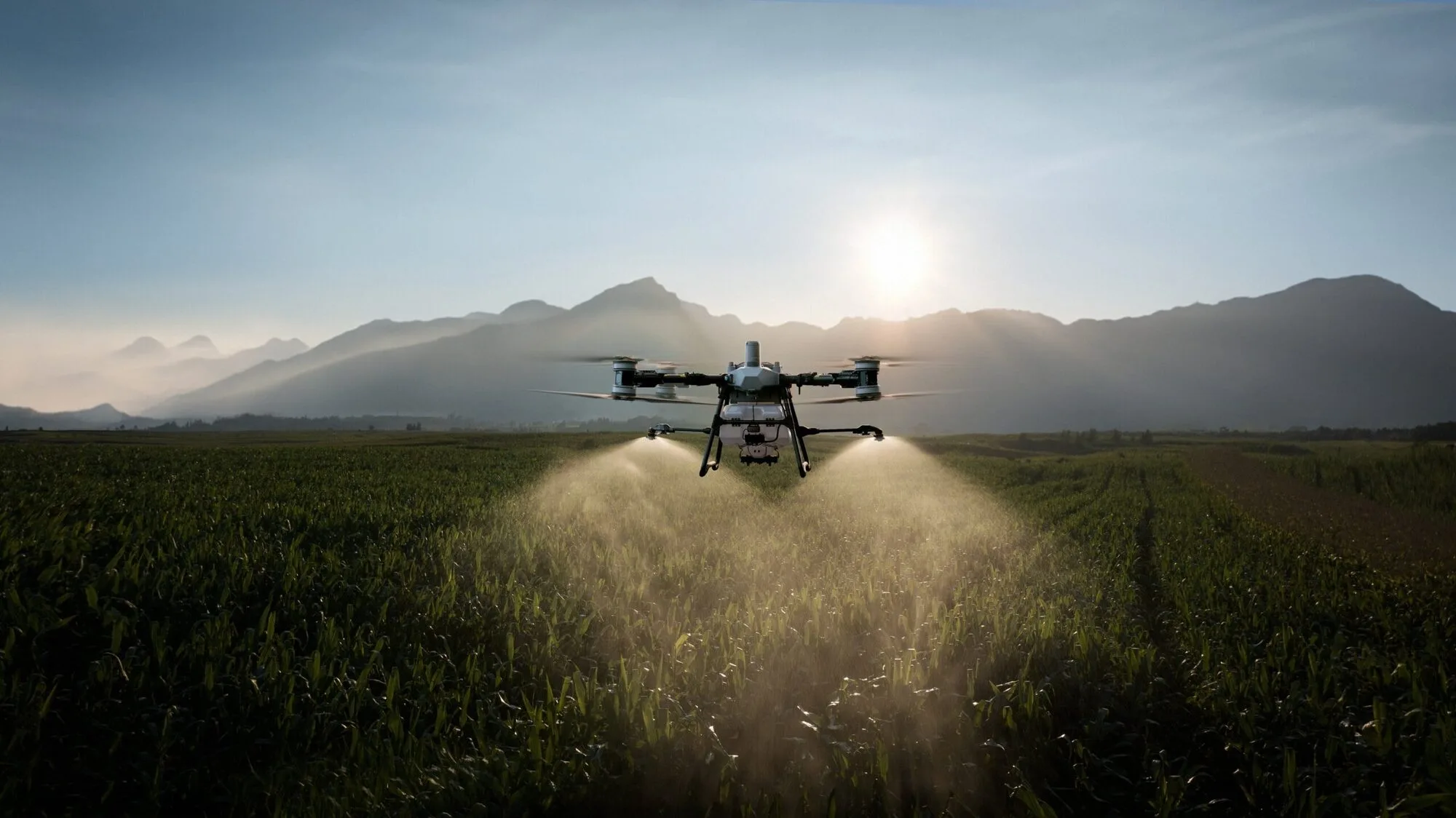 DJI Agras T40 drone spraying KNF solutions